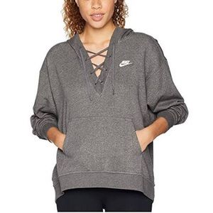 NIKE rally lace up hoodie